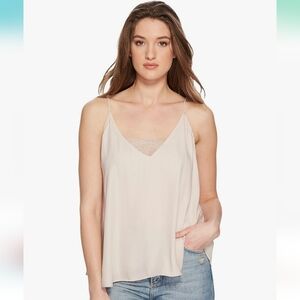 Free People Deep Lace V Cami in Alabaster